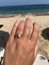 ELLIS MHAIRI CAMERON Oval Lab Dimond Engagement Ring Set In 14ct Recycled Gold