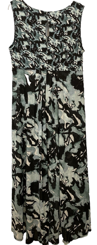 Simply Vera Wang Maxi Kleid gefüttert ärmellos abstraktes Muster Gr. XL - Bild 2 von 10