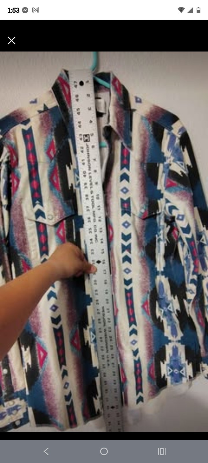 Vintage 80s Wrangler Aztec Navajo Brushpopper Shirt Wrangler Native Tribal... thumbnail 8