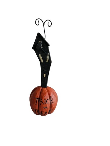 Blüteneimer Dan Dipaolo Trick or Treat Kürbis mit länglichem schwarzen Haus