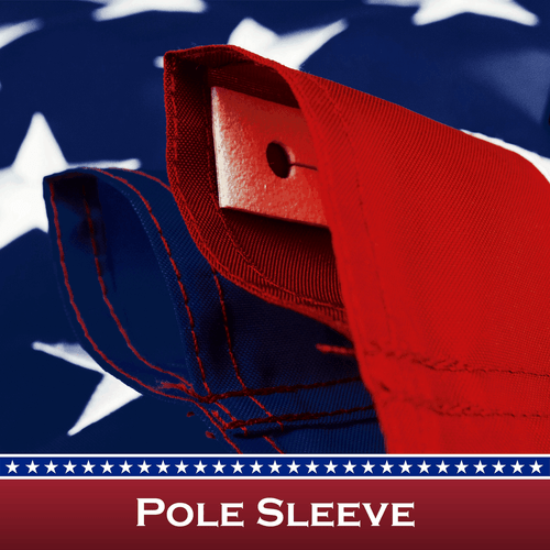 Amerikanische Flagge 210D bestickt Polyester 3x5 Fuß mit Stangenhülle - Bild 2 von 8