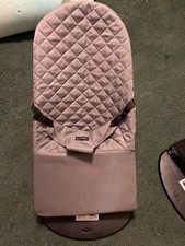 Love Baby Portable Foldable Gray Quilted Infant Bouncer Chair Seat for Babies