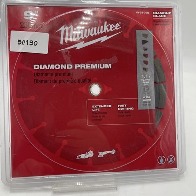 Milwaukee Tool 49-93-7025 9  Diamond Saw Blade Premium Masonry Concrete
