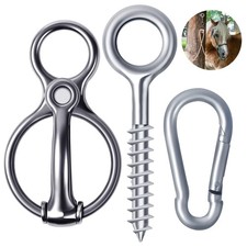 Blocker tie Ring for Horses,Horse tack and Supplies Horse One Size, steel