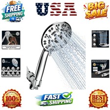 8-Setting Handheld Shower Head Bathroom Showerhead Set - Detachable Shower He...