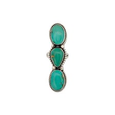 Sheila Becenti, Ring, Sonoran Turquoise, Sterling Silver, Navajo, 11"