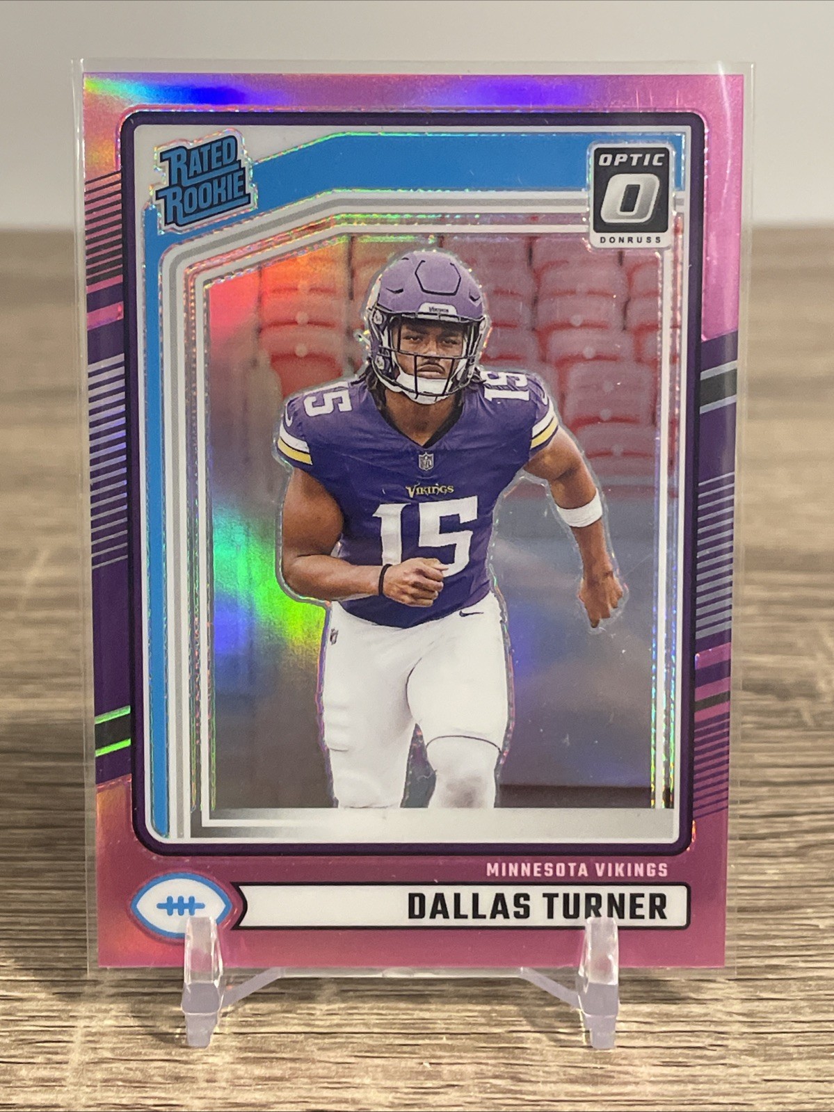 Dallas Turner 2024 Panini Donruss Rated Rookie #331 Optic Preview Pink RC