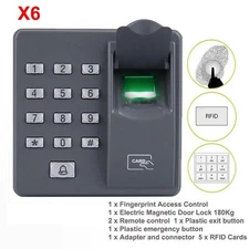 X6 Biometric Fingerprint Access Control System w/ Card Magnetic Lock 2 Remote