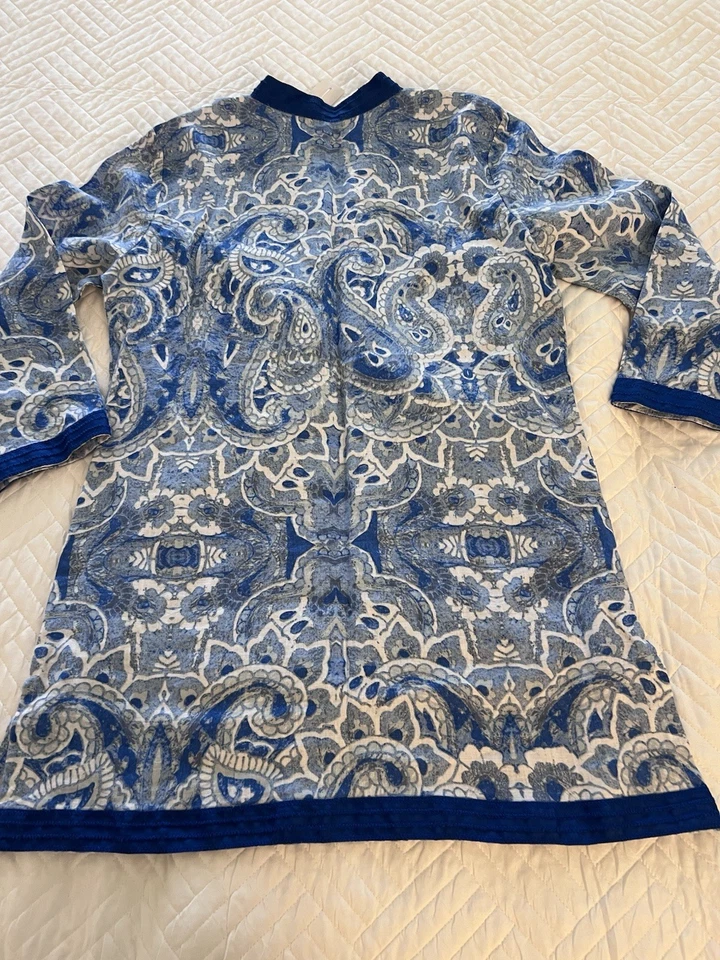 Blusa túnica de lino BROOKS BROTHERS para mujer nueva con etiquetas aberturas laterales pequeña venta al por menor: $99,50 Foto 2 de 4