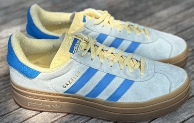 Adidas Gazelle Bold Womens 10 (US) Blue Yellow Sneaker Shoes Casual IE0430