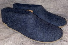 NWT Glerups Felt Wool Slip On Slippers House Shoes Leather Suede Sole 45 12 Comf