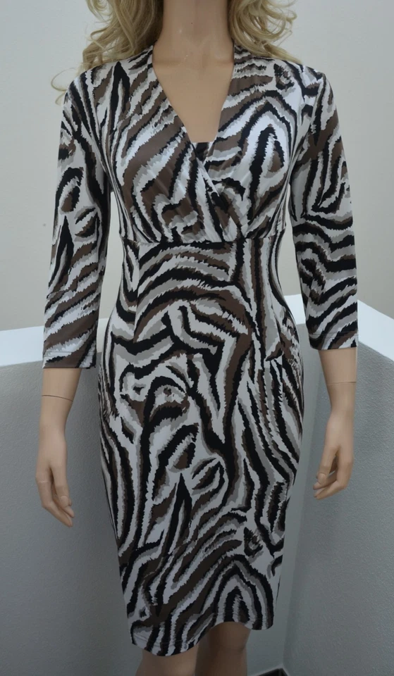 Designer Joseph Ribkoff · Kleid Dress · Wickel-Optik DE 40 Zebra Animal Print - Bild 3 von 3
