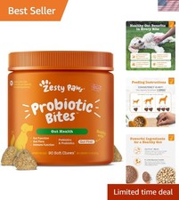 Probiotic Supplement for Dogs - Soft Chews for Gut Flora Diarrhea Relief, 90ct