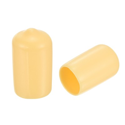 20 Stück Runde Gummi Endkappen 1/2 Zoll (12,5 mm) Beige Abdeckung Schraube Gewinde Schutz