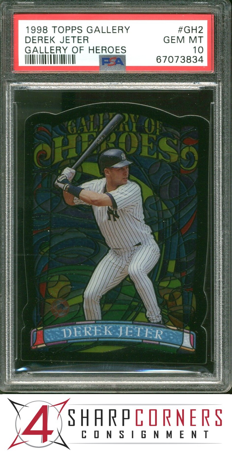 1998 TOPPS GALLERY OF HEROES #GH2 DEREK JETER HOF PSA 10