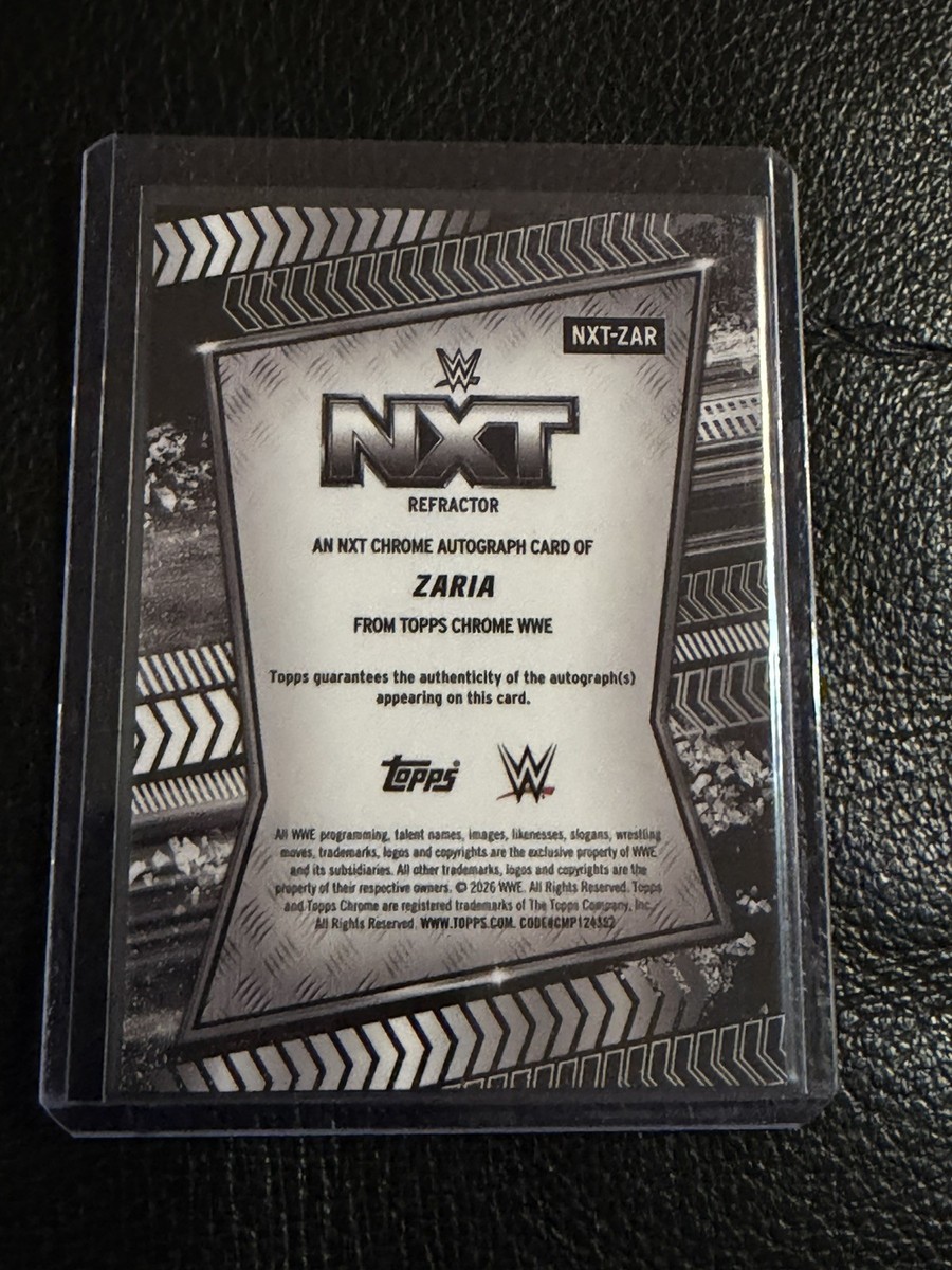 2026 WWE Topps Chrome ZARIA Silver Holo Refractor AUTO autograph