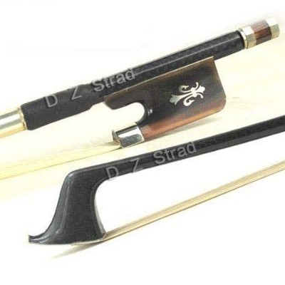 D Z Strad Cello Bow - Model 301 - Carbon Fiber Bow with Ox Horn Fleur-de-Lis Fro