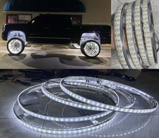 Cold White 17.5'' LED Wheel Ring Lights For Truck Car Strobe Flash Breath 4x Rim