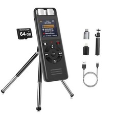 Digital Voice Activated Recorder for Lectures Meetings,Phone Connected 64 GB