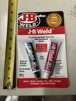 #ad #ad JB Weld Original Cold Weld Formula Steel Reinforced Epoxy High Strength 5020 PSI $9.20