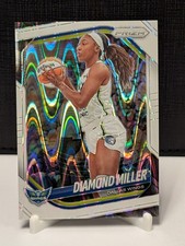 2025 Panini Prizm WNBA - Diamond Miller #27 White Seismic Prizm,Dallas Wings