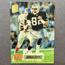 Topps 1994 Stadium Club James Jett Rookie #389 Los Angeles Raiders Card. rookie card picture