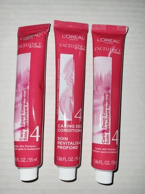 Lot 3 Tubes L'oreal Excellence Creme Conditioning #4 Hair Treatment 1.86 fl oz 
