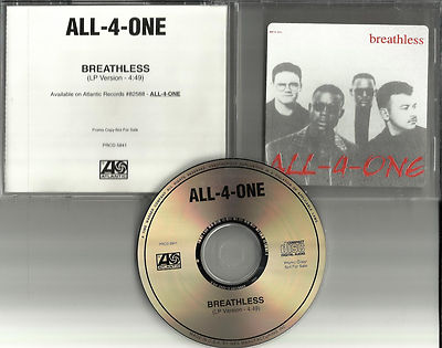 #ad ALL 4 ONE Breathless RARE USA PROMO radio DJ CD single 1994 all 4 one for $24.99