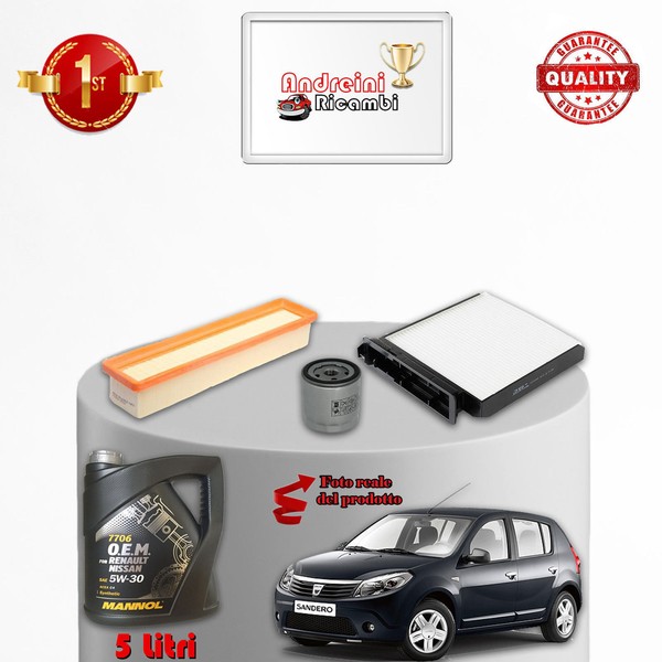Inspektionskit Filter Und ÖL Dacia Sandero 1.5 DCI 50KW 68CV 2009->-image