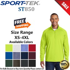 Sport-Tek ST850 Mens Long Sleeve Sport Wick Stretch 1/2 Zip Stylish Pullover