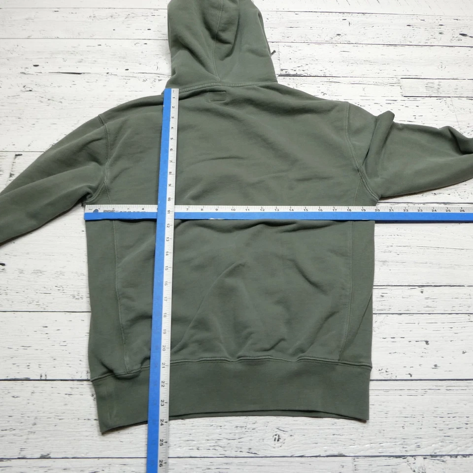 J Crew Knit Goods Hoodie Womens Small Green Cotton Terry Knit Hooded Sweatshirt - Image 4 of 4