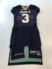 Game Worn Used Navy Midshipmen Football Jersey Under Armour Size 40 #3