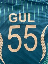 GREAT MATCH WORN AND SIGNED UMAR GUL T20I CRICKET SHIRT PAKISTAN BANGLADESH 2015