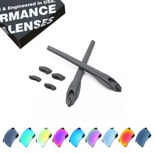 KEYTO Polarized Replacement Lens  Gray Rubber Kit for-Oakley Flak 2.0 XL