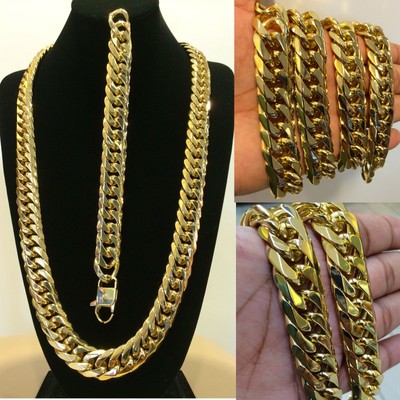 18mm 14k GOLD FINISH STAINLESS STEEL 