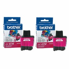 2PK Genuine Brother LC41 Magenta IntelliFax 1840C 1940C 2440C MFC-420CN MFC-620C