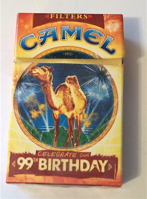 how much is camel cigarette Vintage Camel Cigarette Pack 99th. Birthday Empty Box - 4 Joe Camel  Matchbooks