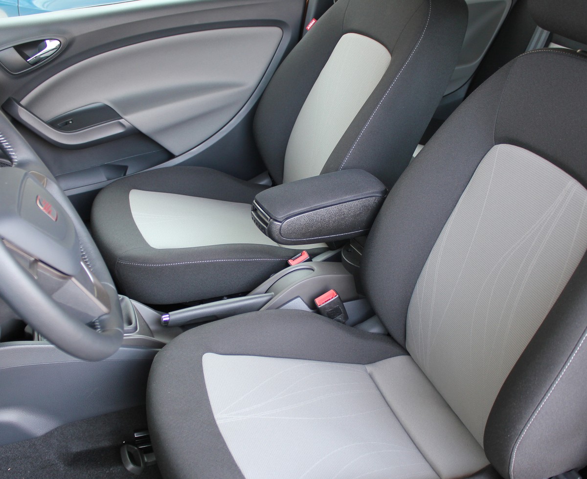 Seat Ibiza 5F (2017-2024) Center Armrest – Black Leather – LP Trade 66669827