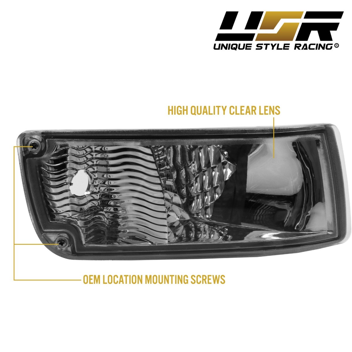 COMBO Smoke Bumper Signal +Bumper Side Marker Light For 90-96