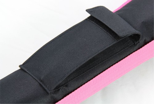 Estuche de 2 piezas forrado de piel de calidad NEGRO con tuberías ROSA para taco de piscina billar - Imagen 3 de 4