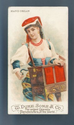 1888 N82 Duke Cigarettes Musical Instruments ''Hand Organ'' VG+ *BB-3244*