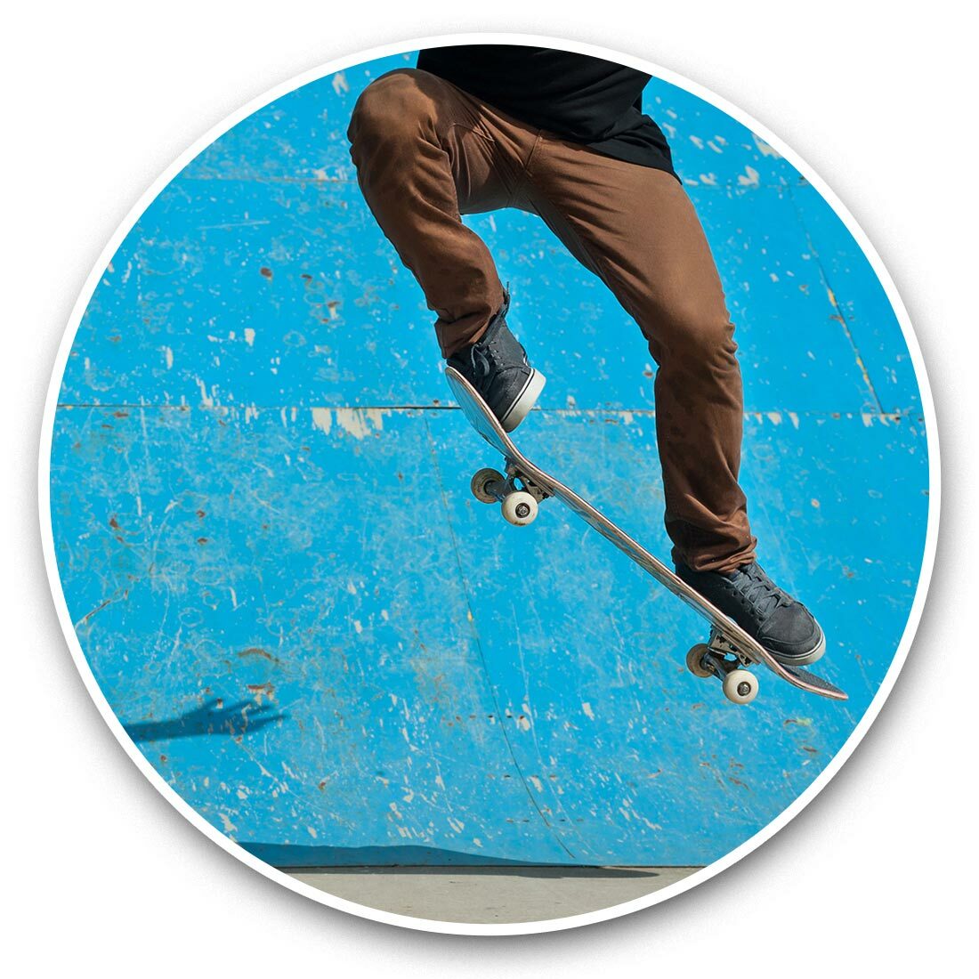 2 x Vinyl Stickers 30cm - Skateboarder Ollie Trick Skateboard Skate #46300