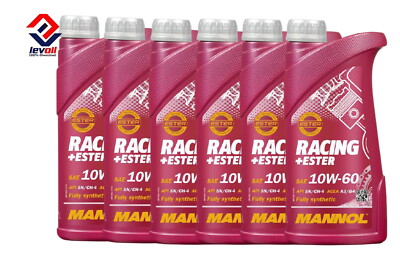 6x1 Liter Mannol Racing + Ester 10W-60 Motoröl VW AUDI BMW Alfa Lancia 10W60 Öl