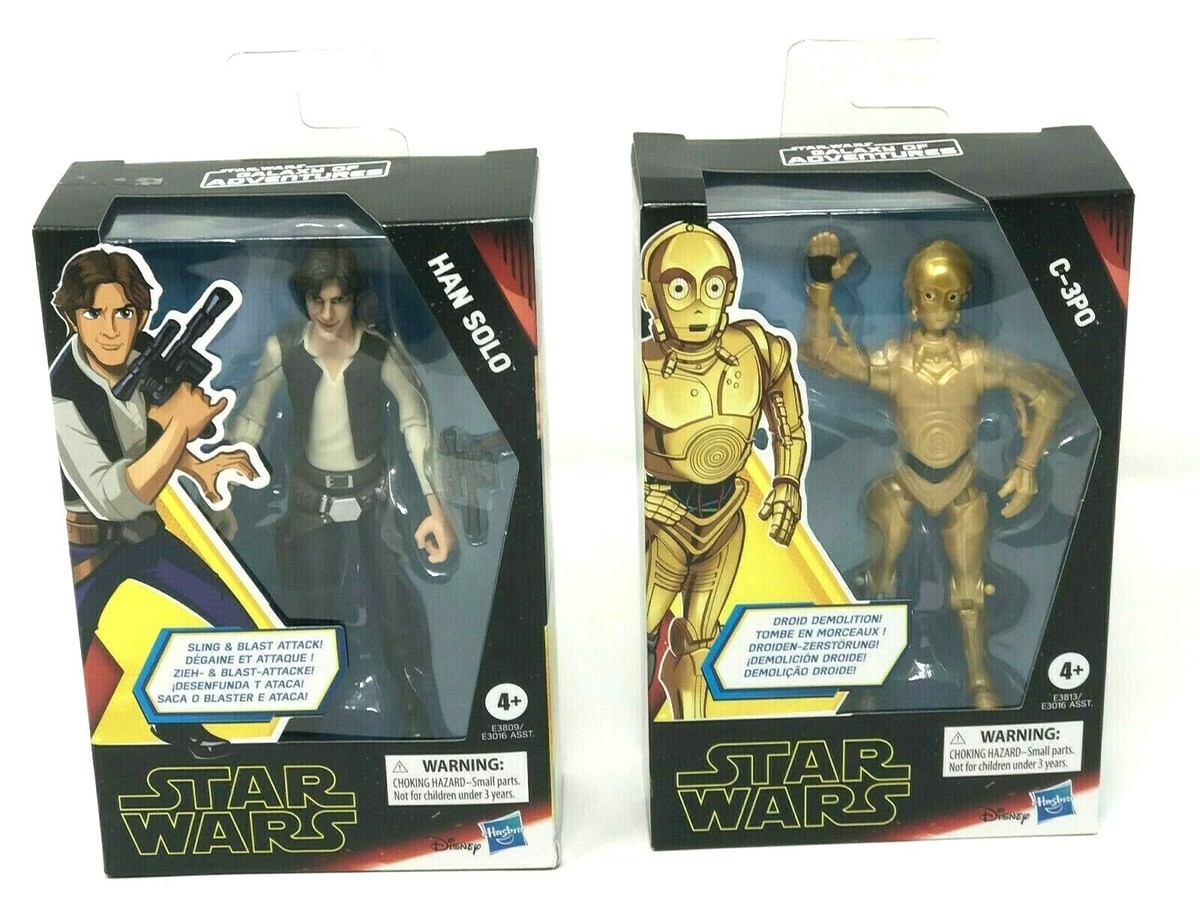STAR WARS Galaxy of Adventures C-3PO & Han Solo 5” Action Figure