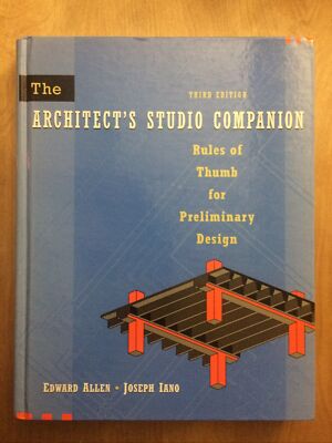 The Architect's Studio Companion (2002,3rd Ed. HC) by Edward Allen - BRAND NEW!
