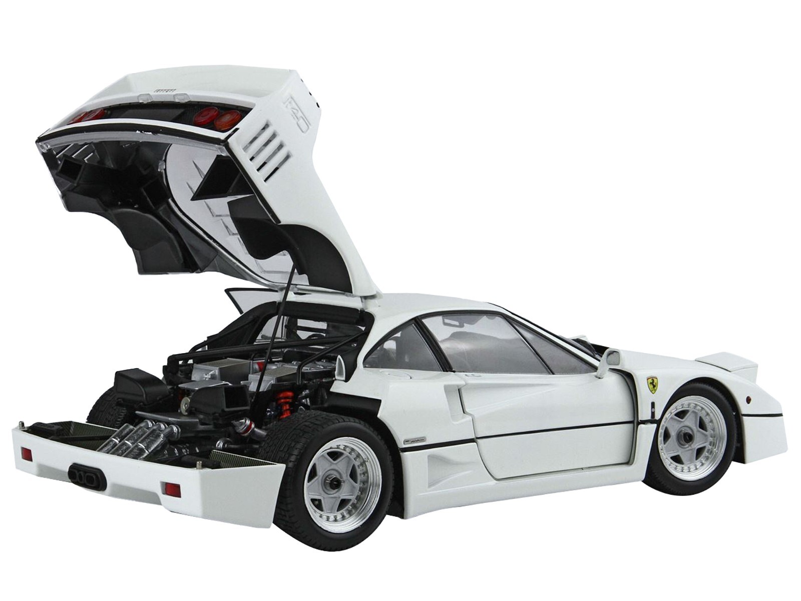 FERRARI F40 WHITE W/DISPLAY CASE 1/18 DIECAST MODEL CAR BY BBR/KYOSHO BBRKS014