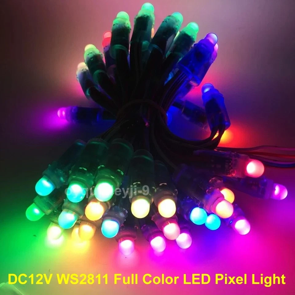 WS2811 IC RGB Full Color 12mm Pixels digital Addressable 12V Dream Color LED Pix - image 2 of 4