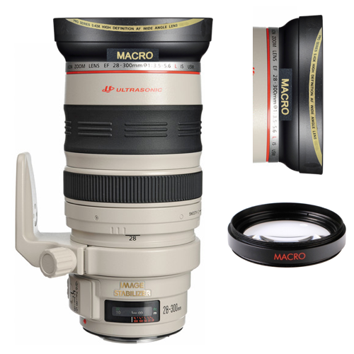 ULTRA WIDE ANGLE WITH MACRO FOR CANON EF 28-300mm f 3.5-5.6L IS USM Lens