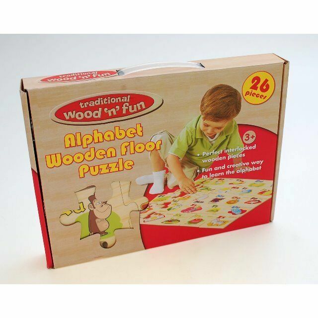 wooden alphabet floor puzzle