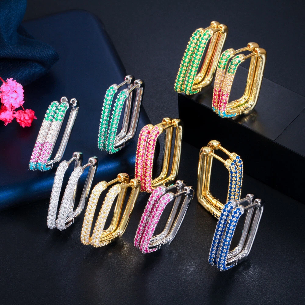 Multicolor 2024 hoop earrings